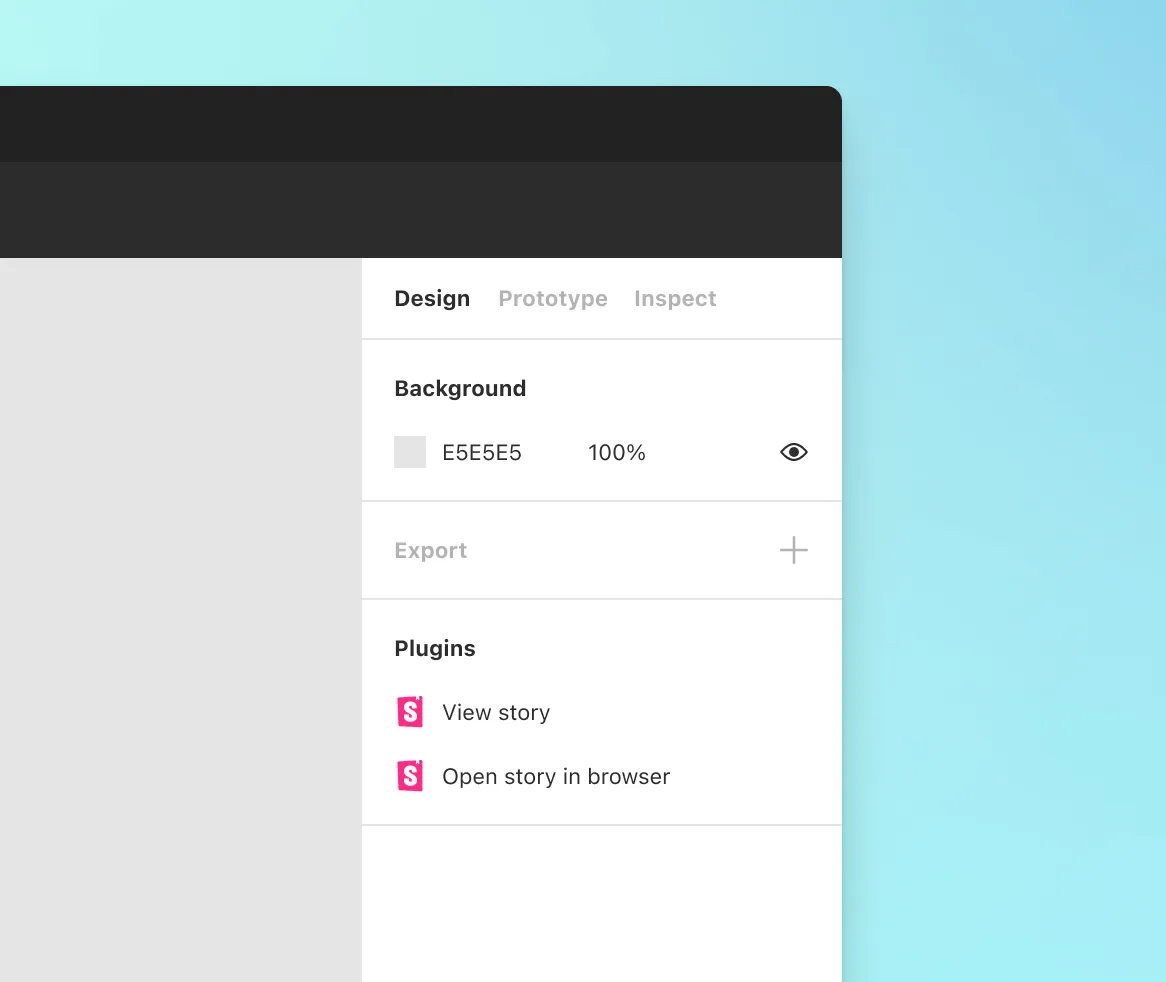 Figma sidebar view